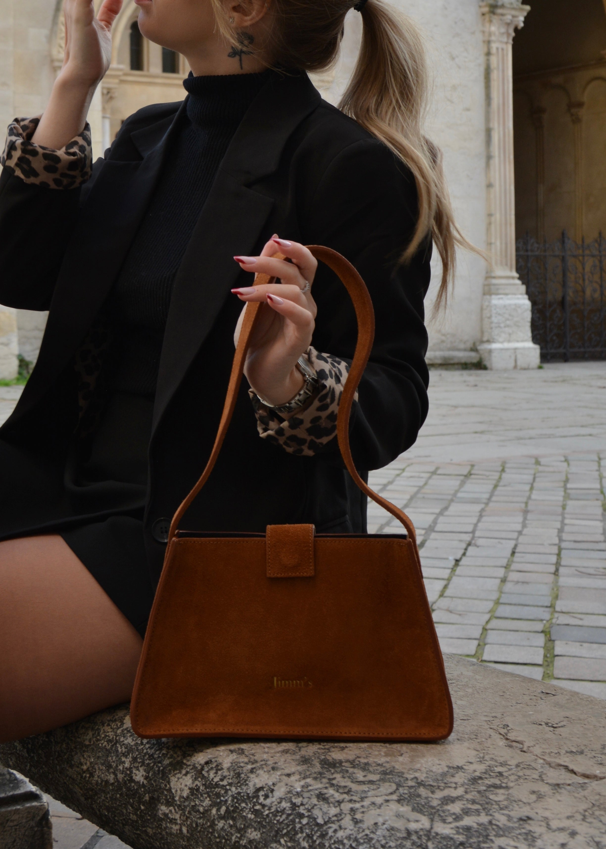Saskia marron daim